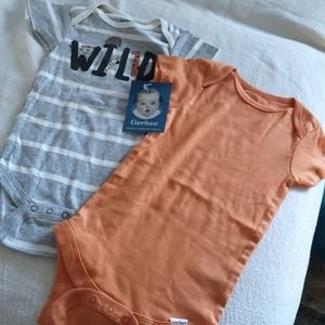 Gerber 6-9 month onsies.